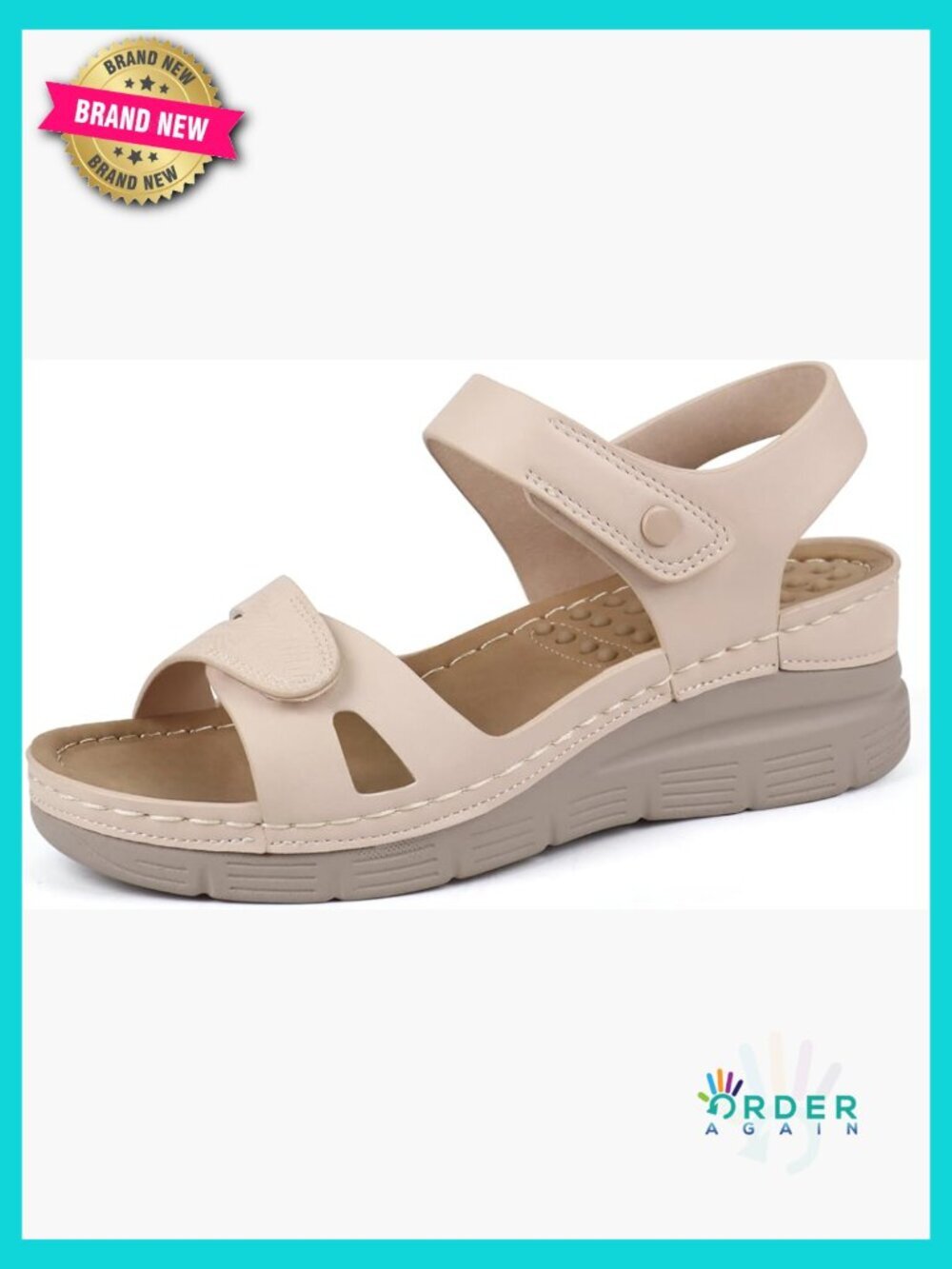 Platform Wedge Sandals Arch Support Orthotic Walking Sandals Adjustable Straps